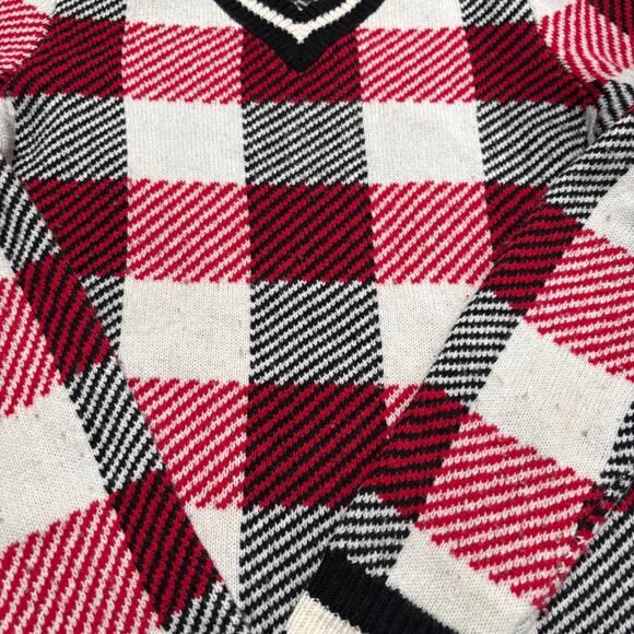 RAG & BONE Gabby Extra Fine Wool Plaid V-Neck Pullover Sweater XS - Picture 3 of 8